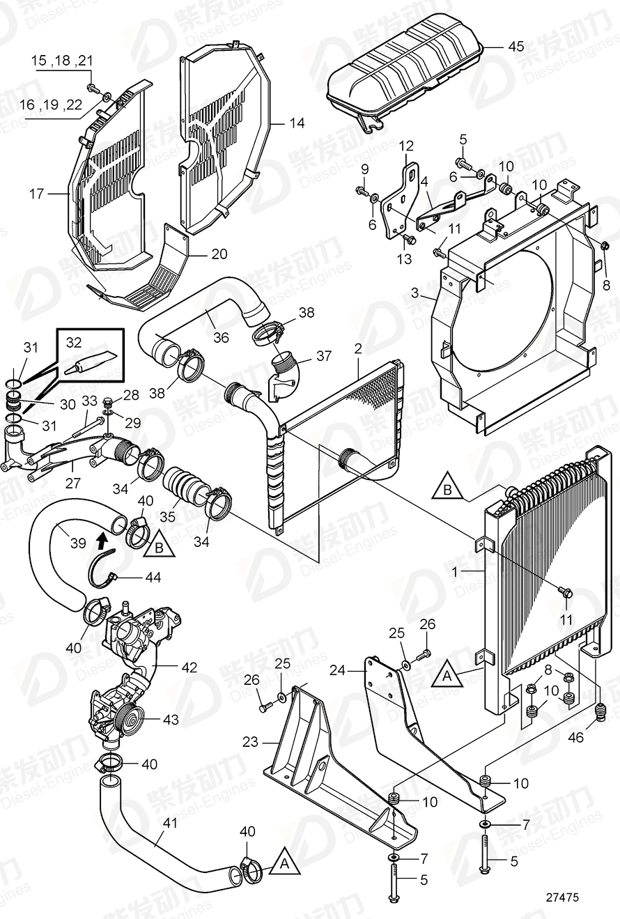 VOLVO Flange screw 21865891 Drawing